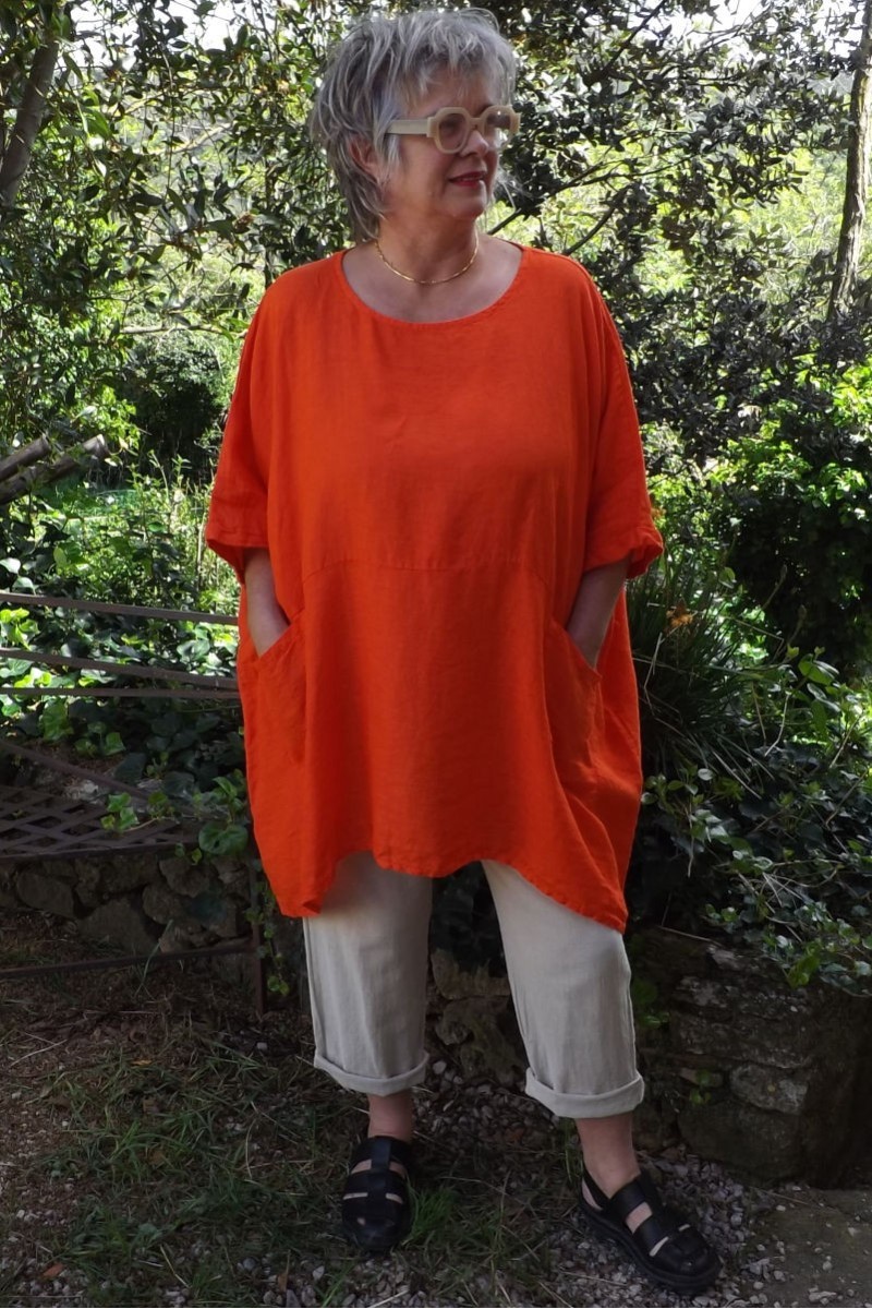 Tunique en lin oversize femme – Poches généreuses Tunique en lin oversize femme – Poches généreuses