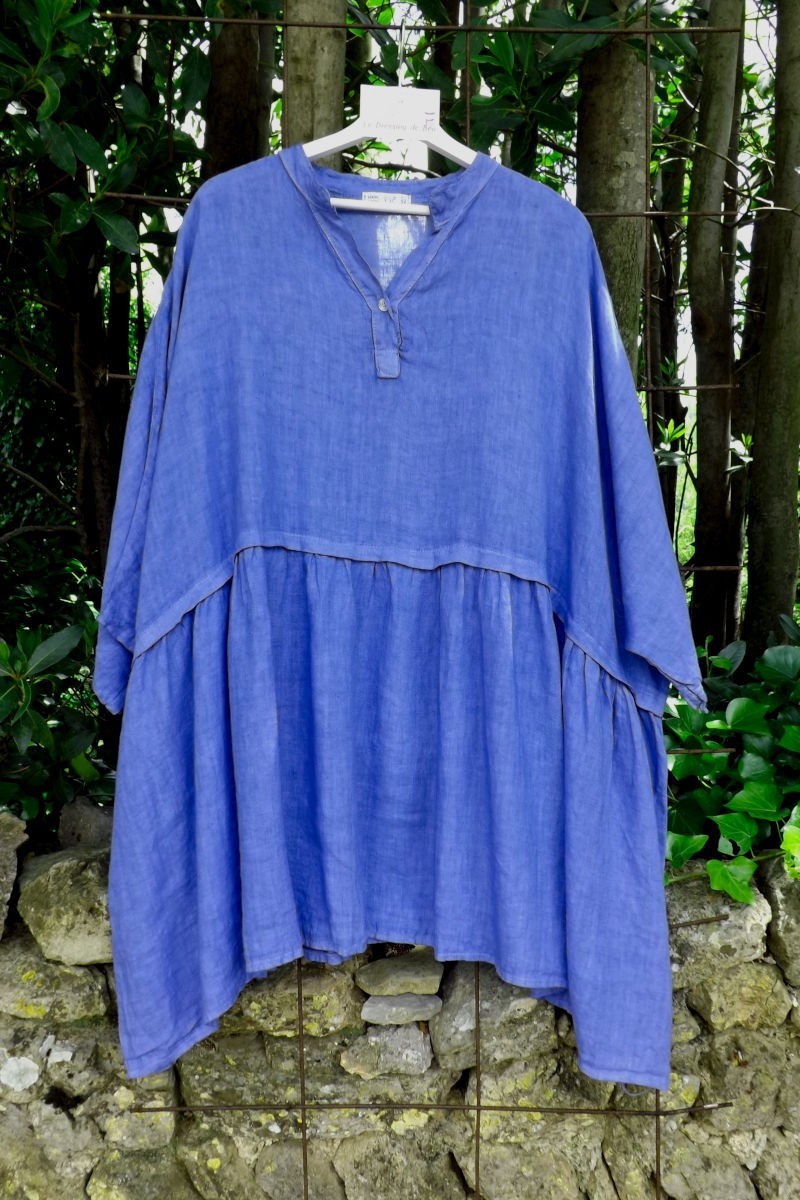 Tunique en Lin Femme – grande taille couleur lavande Tunique en Lin Femme – grande taille couleur lavande