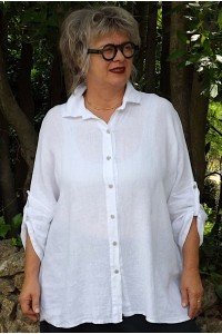 Chemise en lin Lois blanche.