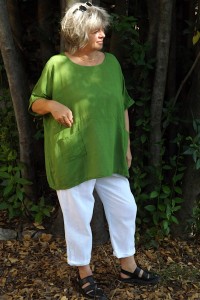 Tunique Oversize Femme en Coton Léger acacia.