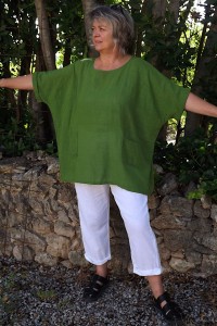 Tunique Oversize Femme en Coton Léger acacia.