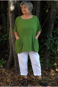 Tunique Oversize Femme en Coton Léger acacia.