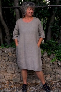 Robe lin Eva couleur grège
