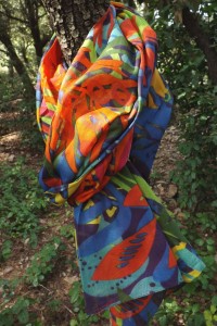 Foulard coton Aya multicolore