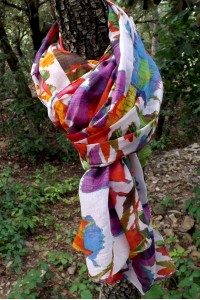 Foulard coton Mia multicolore
