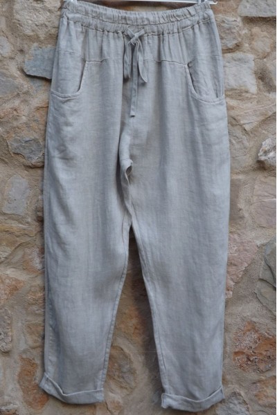 Pantalon lin Petit Gabi beige