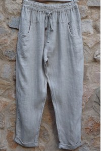 Pantalon lin Petit Gabi beige