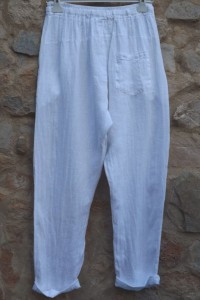Pantalon en lin blanc petite taille tendance - confortable et pratique