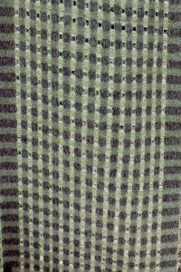 Écharpe en laine, cachemire et viscose – Carreaux ajourés kaki & choco
