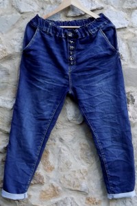 Jean coton Béa bleu foncé