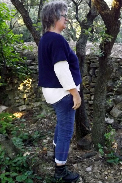 Pull femme over size bleu marine – Doux, chaud et sans laine