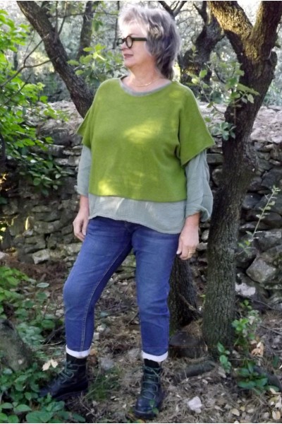 Pull Siméon col rond Vert