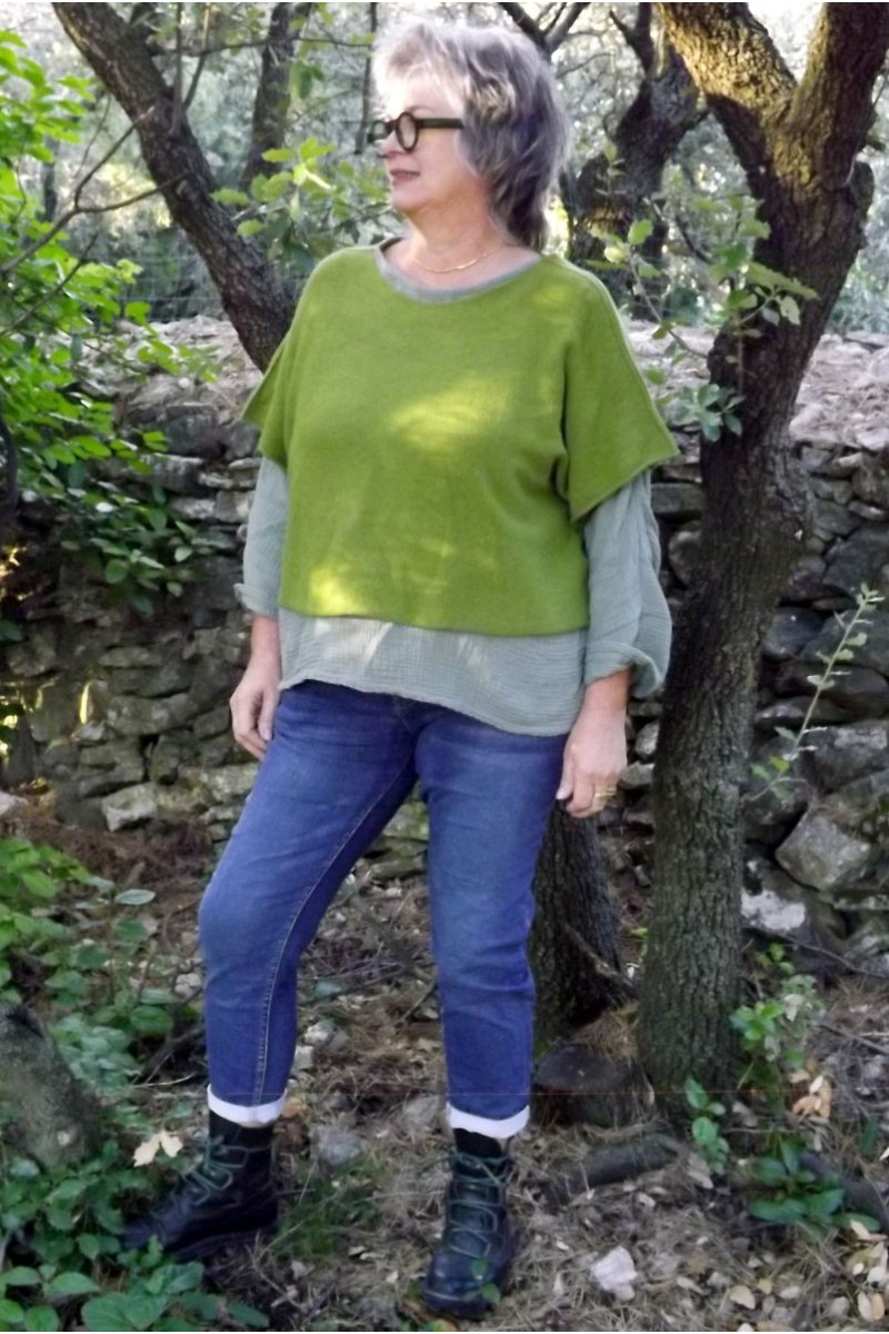 Pull Siméon col rond Vert