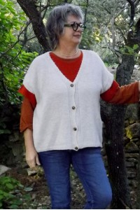 Gilet laine sans manches Tristan Beige