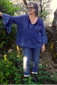 Top coton over size Ethan Bleu marine