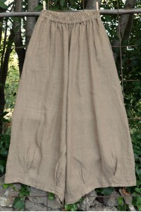 Pantalon lin large Leopold Beige