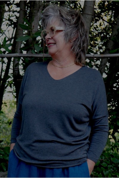 Pull fin Femme gris Col V en Laine Angora – Léger, Doux & Chaud