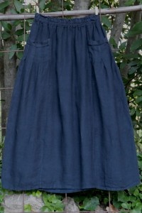Jupe lin Gaelle Bleu marine
