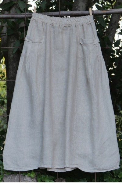 Jupe lin Gaelle Beige