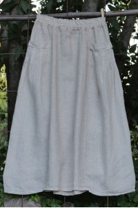 Jupe lin Gaelle Beige