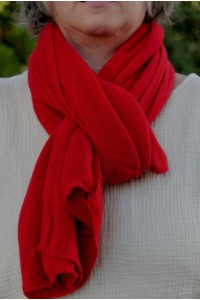 Écharpe en Laine mixte rouge – Douceur et Chaleur pour l’Hiver