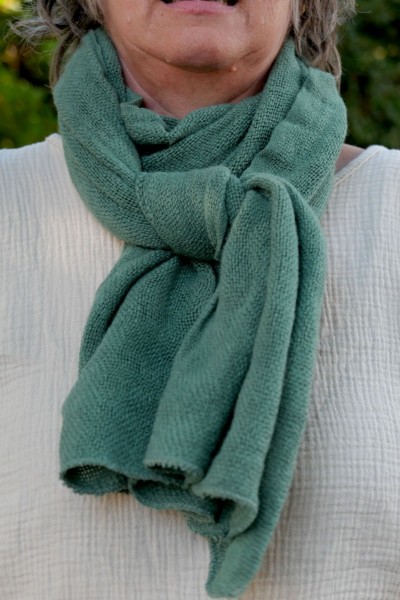 Echarpe laine Vert jade