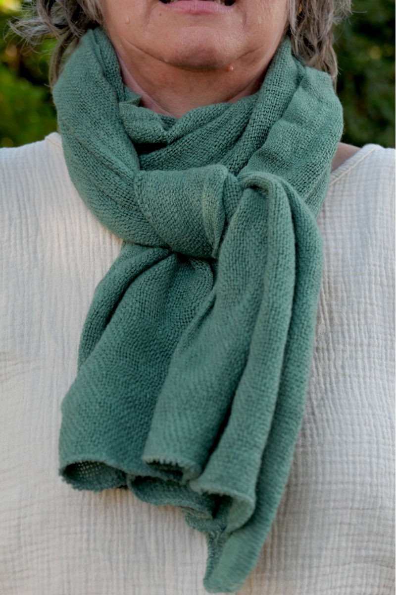 Echarpe laine Vert jade Echarpe laine Vert jade