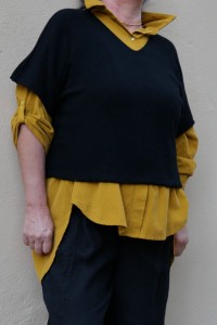 Pull over size Siméon Col V Noir