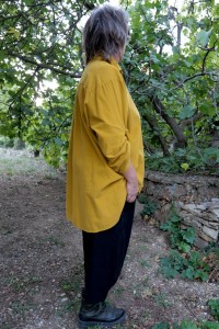Chemise Velours Over size Grande Taille. Coupe Asymétrique et stylée.