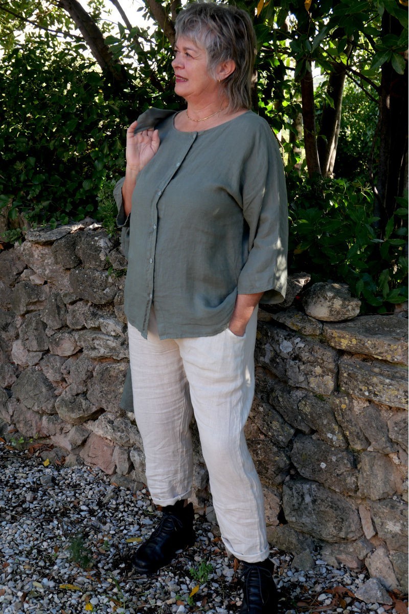 Top lin réversible Aristide Kaki