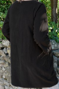 Robe ou Tunique femme en velours de coton, 2 poches - douce et stylée.