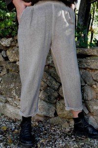 pantalon lin coton Antoine Taupe clair