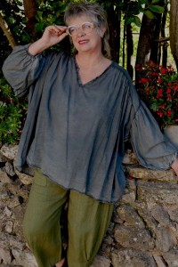 Blouse over size Valentine Grise nuancée