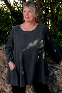 Top velours de coton Marceau Gris anthracite