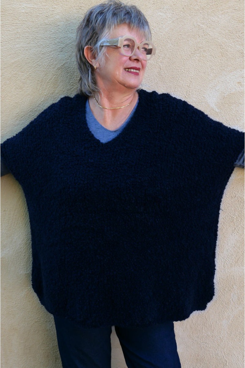 Pull over size Aurèle Bleu marine