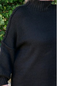 Pull Femme Over size Grande Taille Noir – Col Cheminée, chaud, Laine