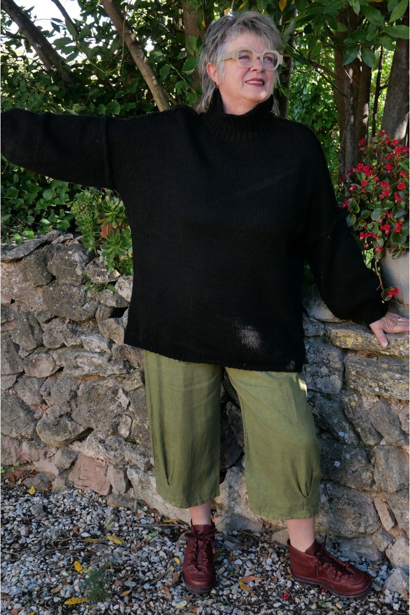Pull col cheminée Alix Noir