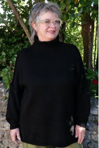 Pull Femme Over size Grande Taille Noir – Col Cheminée, chaud, Laine