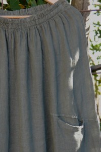 Pantalon Lin Femme Grande Taille kaki - naturel et confortable