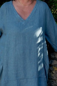 Tunique en Lin Femme Grande Taille - Col V - Confort naturel
