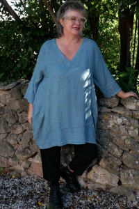 Tunique en Lin Femme Grande Taille - Col V - Confort naturel