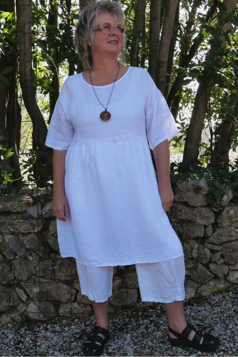 Robe tunique Agathe Blanche