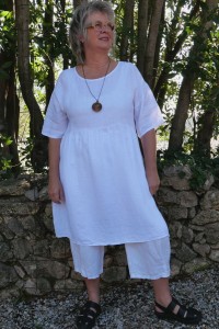 Robe tunique Agathe Blanche