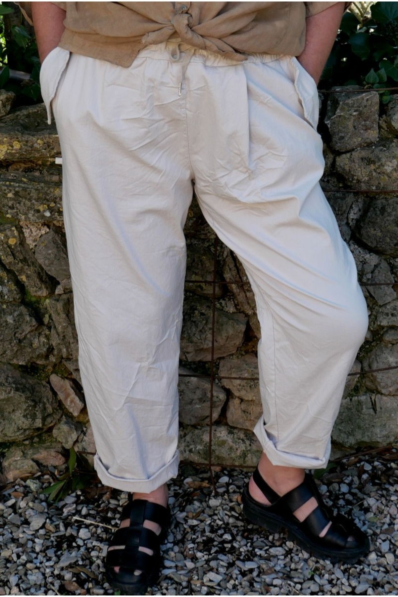 Pantalon Elasthanne Archibald Beige