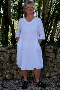 Robe longue lin Sophia Blanche