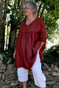 Tunique lin grande taille Marinette Café