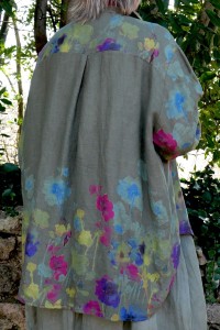 Chemise lin oversize Pénélope Kaki