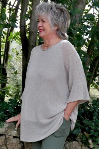 Pull en maille coton oversize Samuel Taupe clair