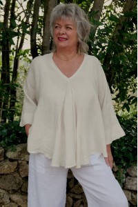 Top poncho lin Lucia Beige