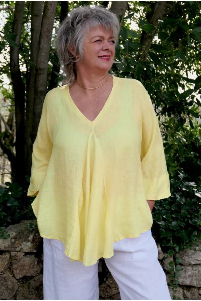 Top poncho lin Lucia Sorbet citron